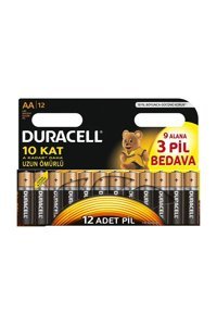 Duracell LR6/MN1500 1.5 V Alkalin AA / Kalem Pil 12'li
