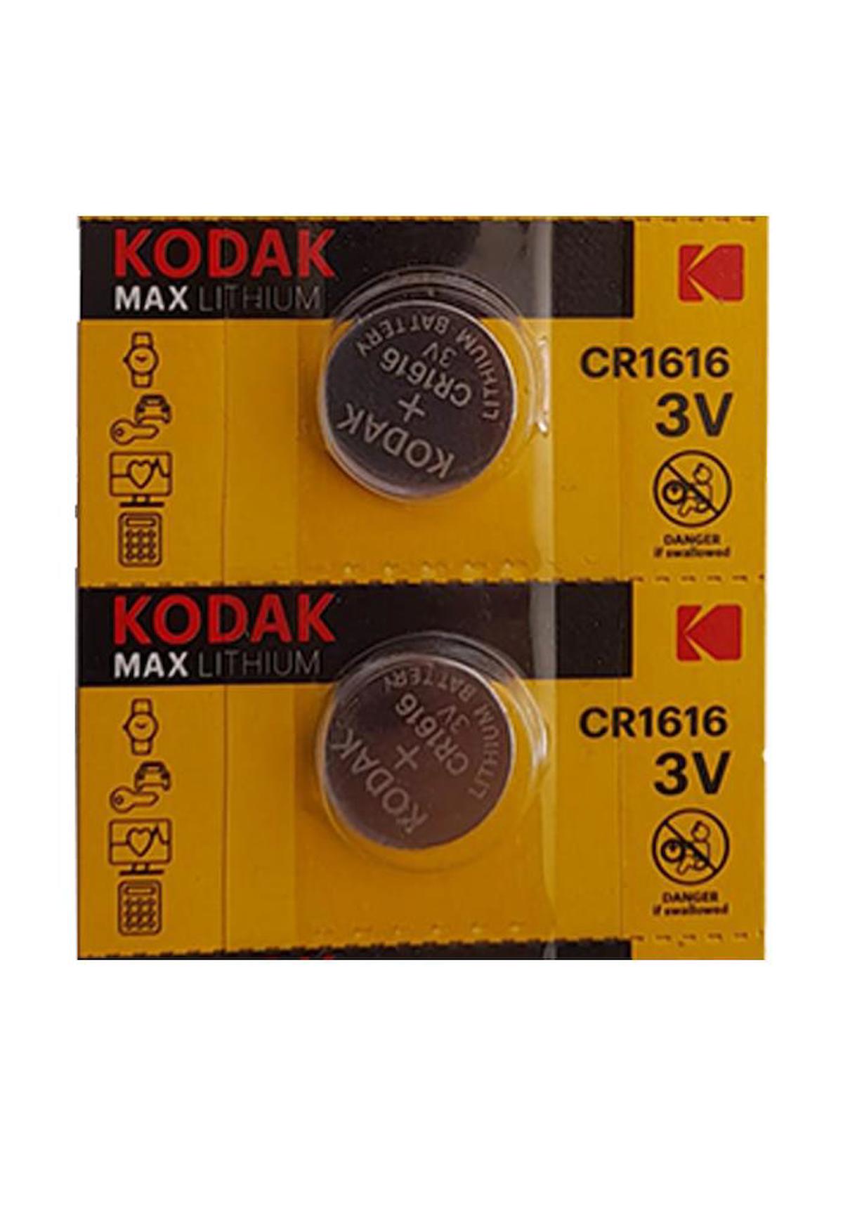 Kodak CR1616 3 V Lityum Düğme Pil 2'li
