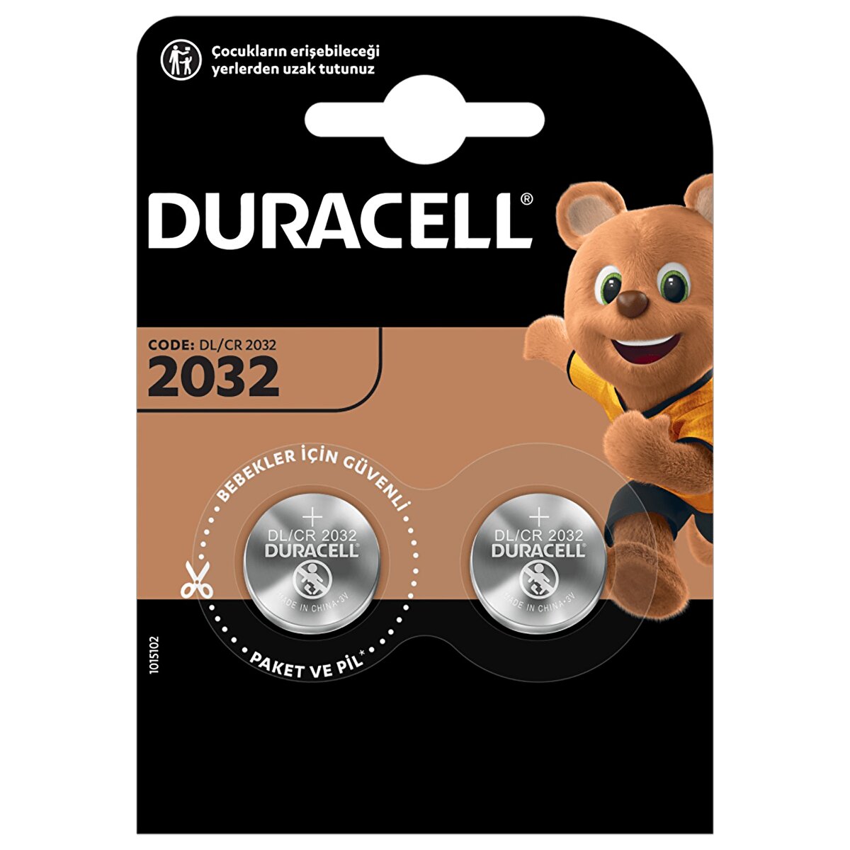 Duracell CR2032 3 V Lityum Düğme Pil 2'li