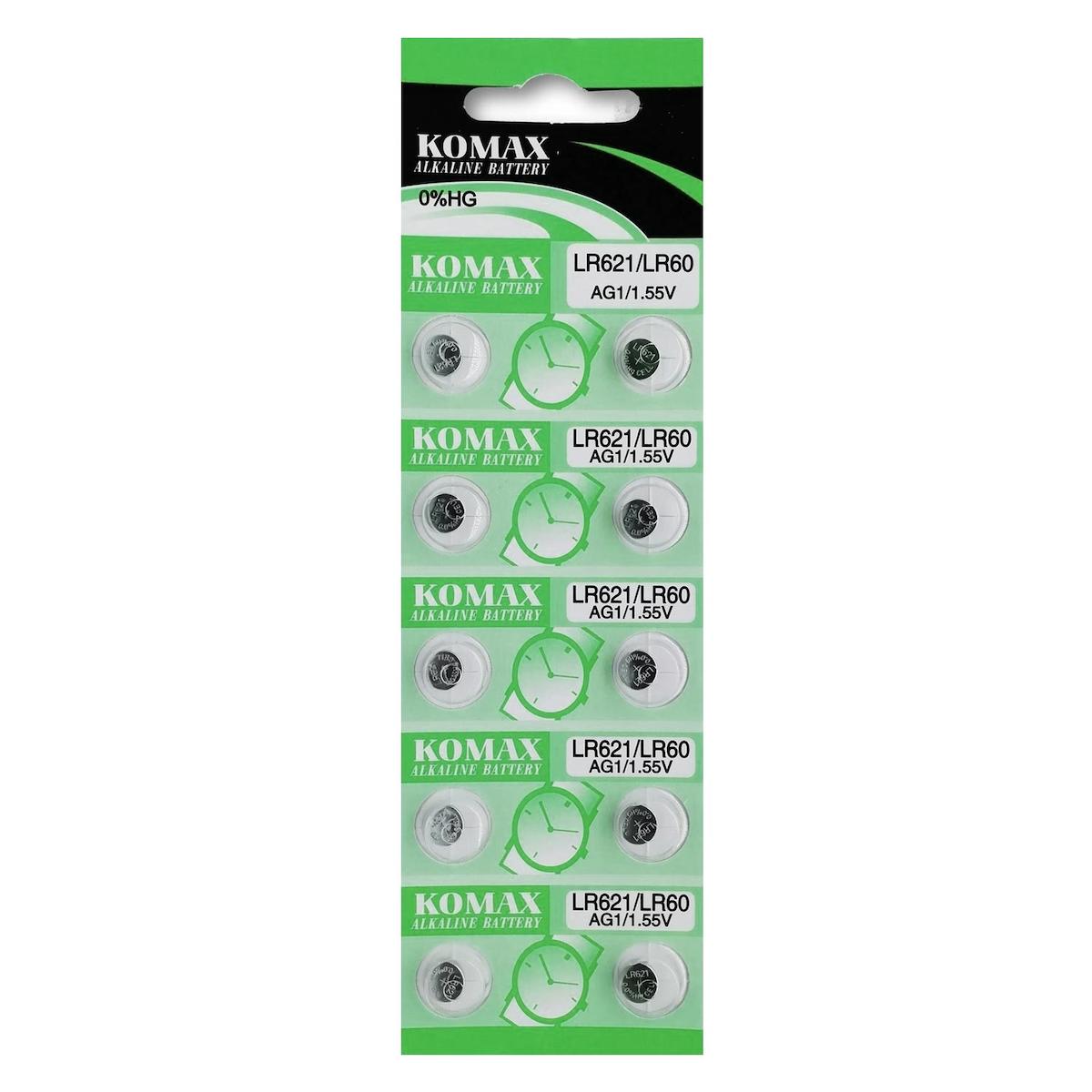Gp AG1 LR621 1.5 V Alkalin Düğme Pil 10'lu