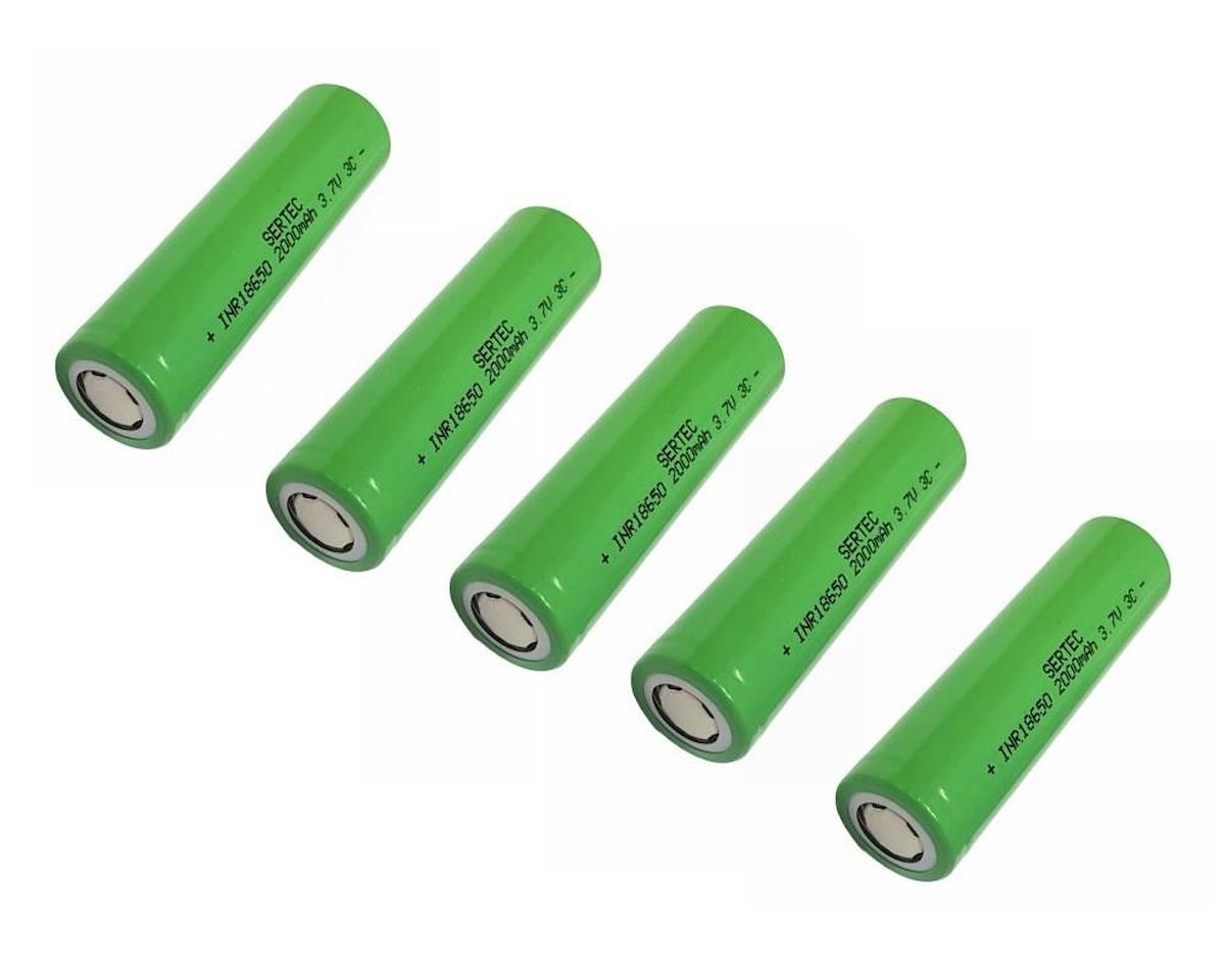 Sertec 18650 3.7 V 2000 mAh Li-ion Şarjlı Pil 5'li