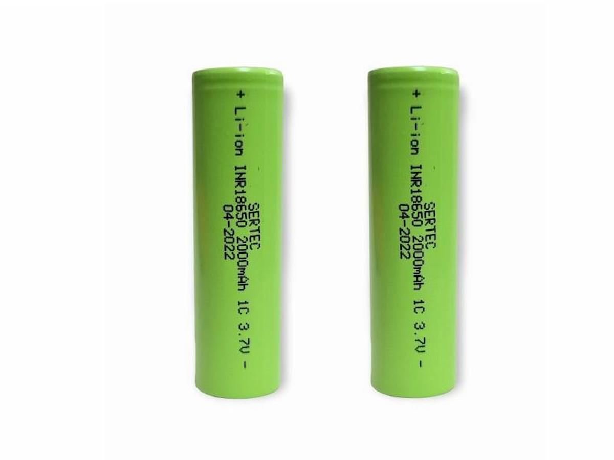 Sertec 18650 3.7 V 2000 mAh Li-ion Şarjlı Pil 2'li