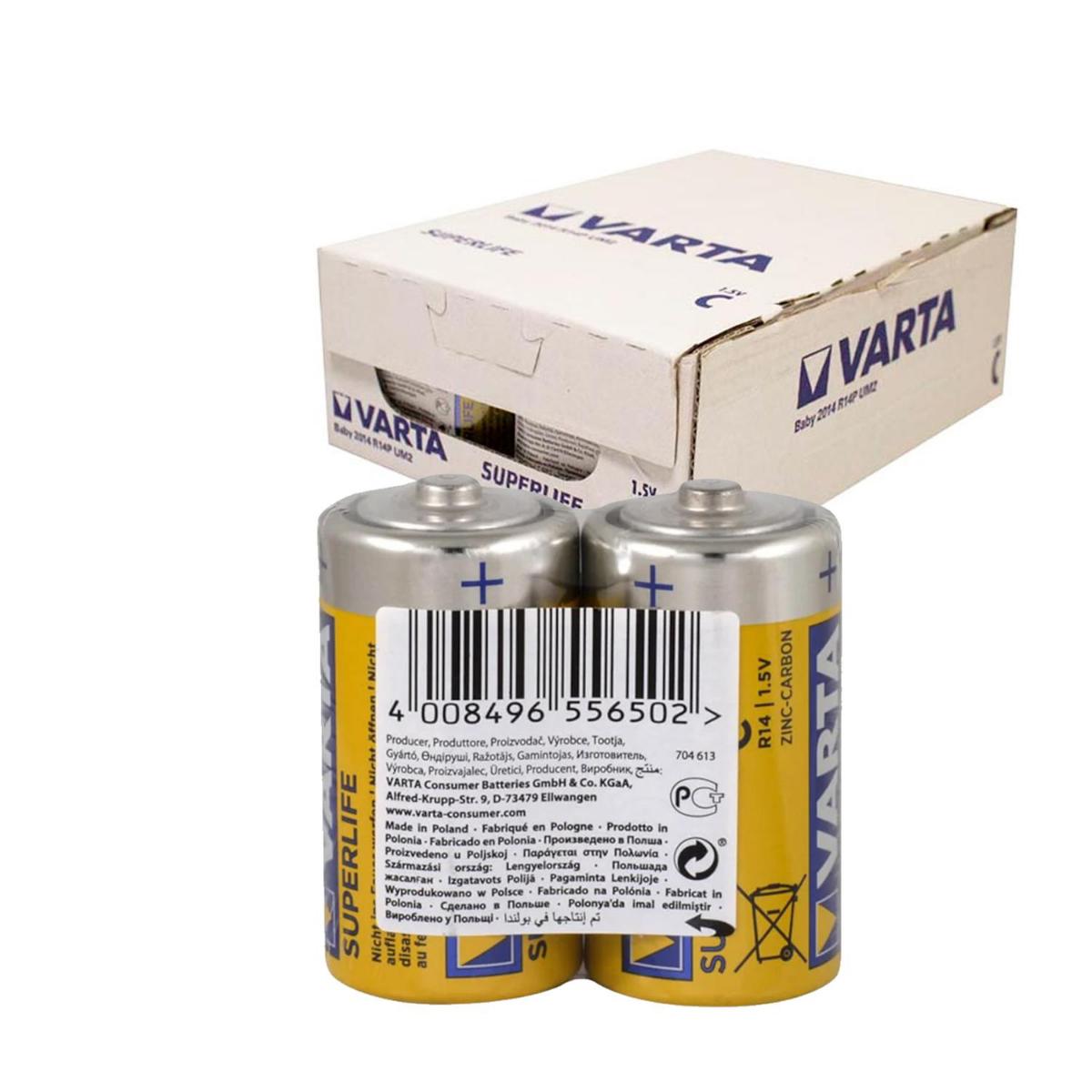 Varta R14P 1.5 V C / Orta Pil 2'li