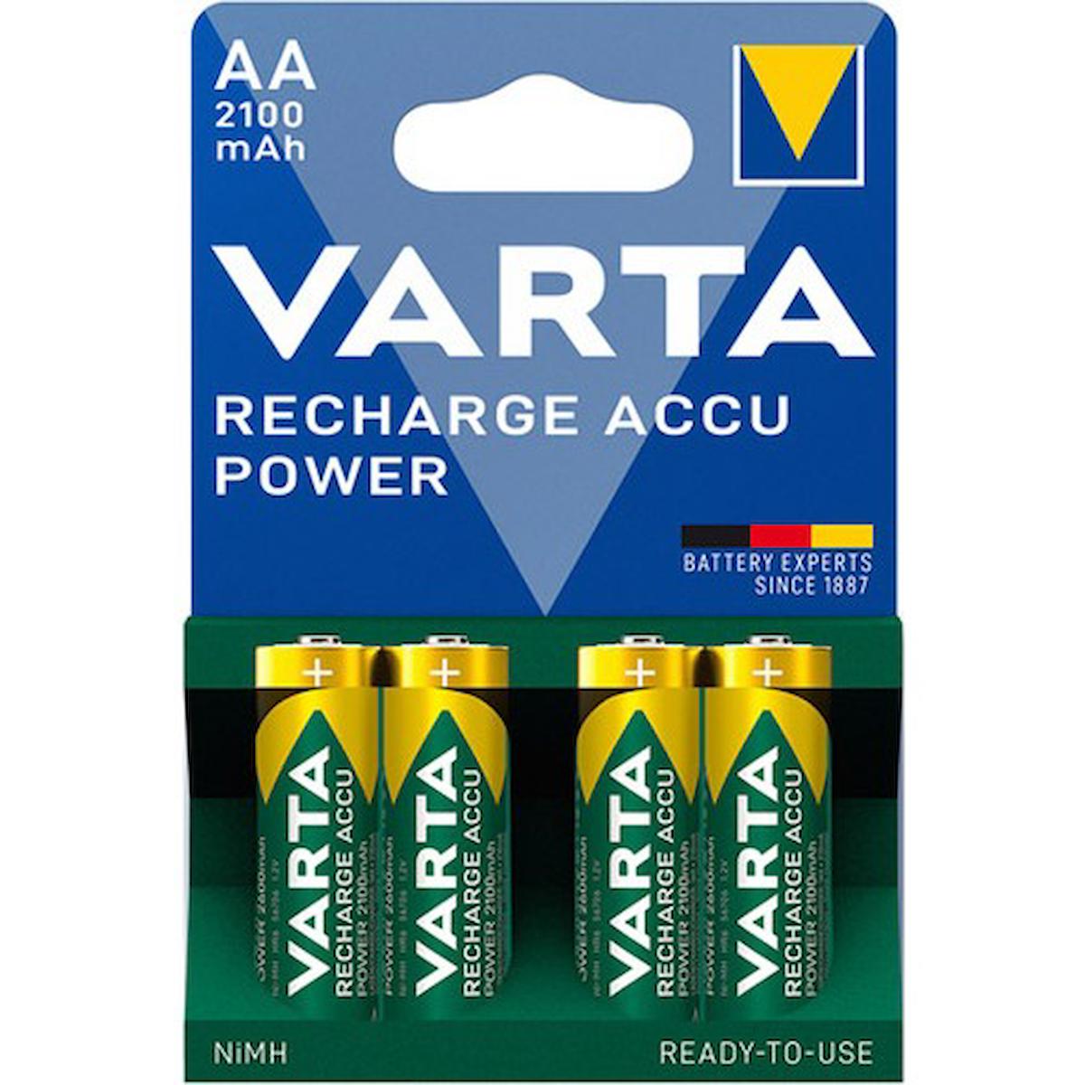Varta 56706 1.2 V 2100 mAh Ni-Mh AA / Kalem Şarjlı Pil 4'lü