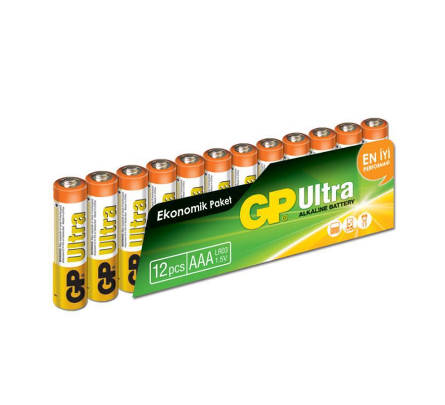 Gp GP24AUVS12 1.5 V Alkalin AAA / İnce Kalem Pil 12'li