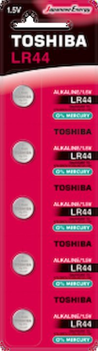 Toshiba LR44 1.5 V Alkalin Düğme Pil 5'li