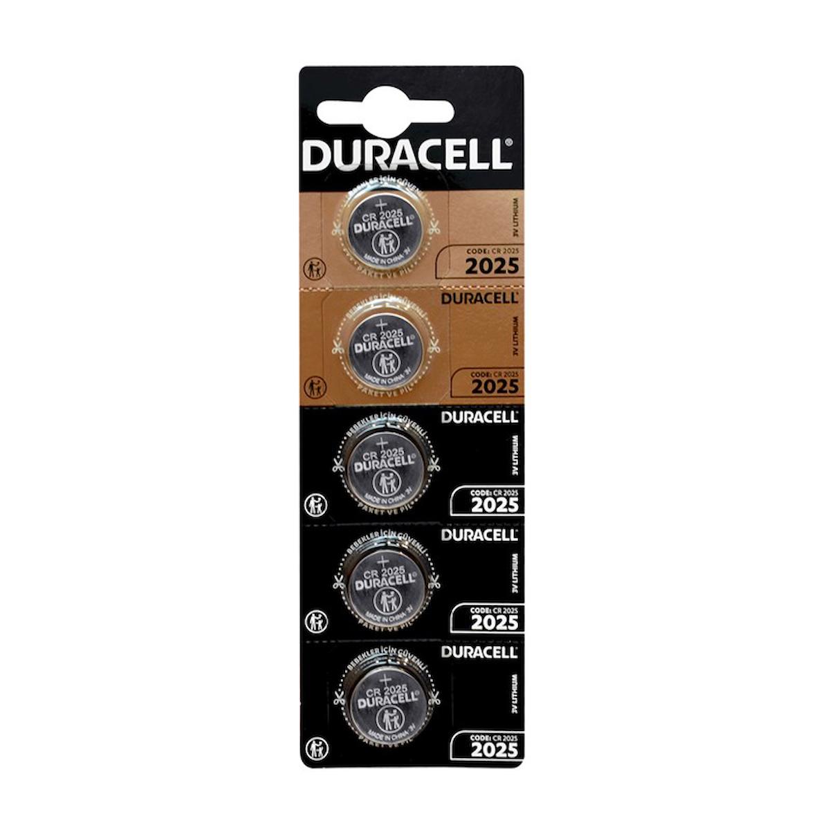 Duracell CR2025 3 V Lityum Düğme Pil 5'li