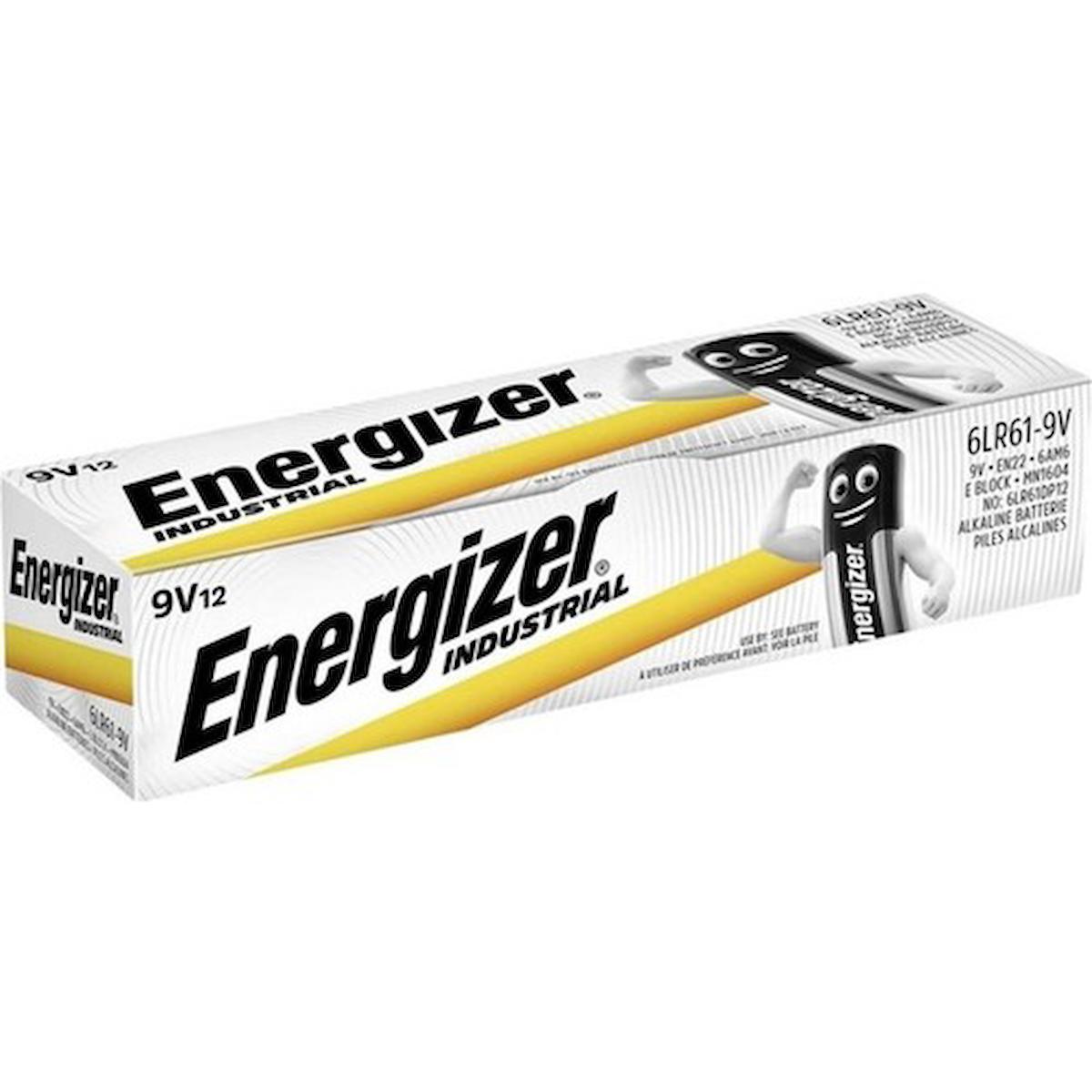 Energizer 6LR61-9V Alkalin 9V Pil 12'li
