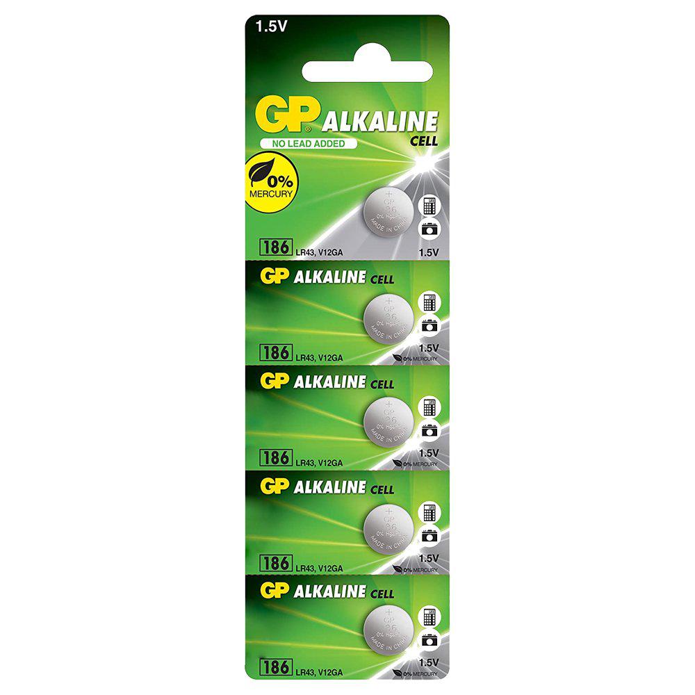 Gp 186F2C5 1.5 V Alkalin Düğme Pil 5'li