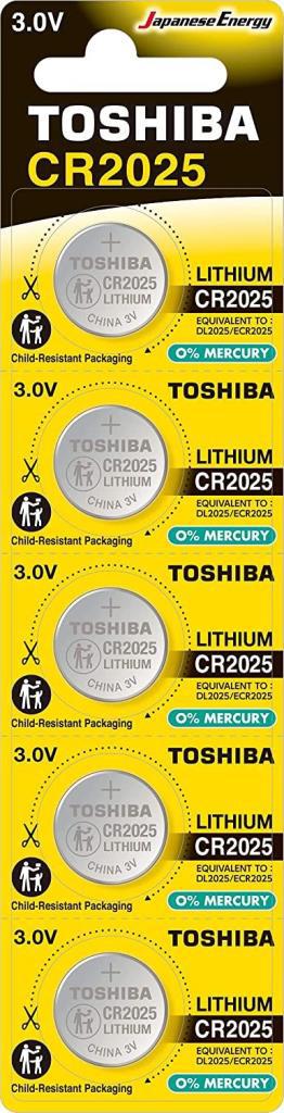 Toshiba CR2025 3 V Lityum Düğme Pil 5'li