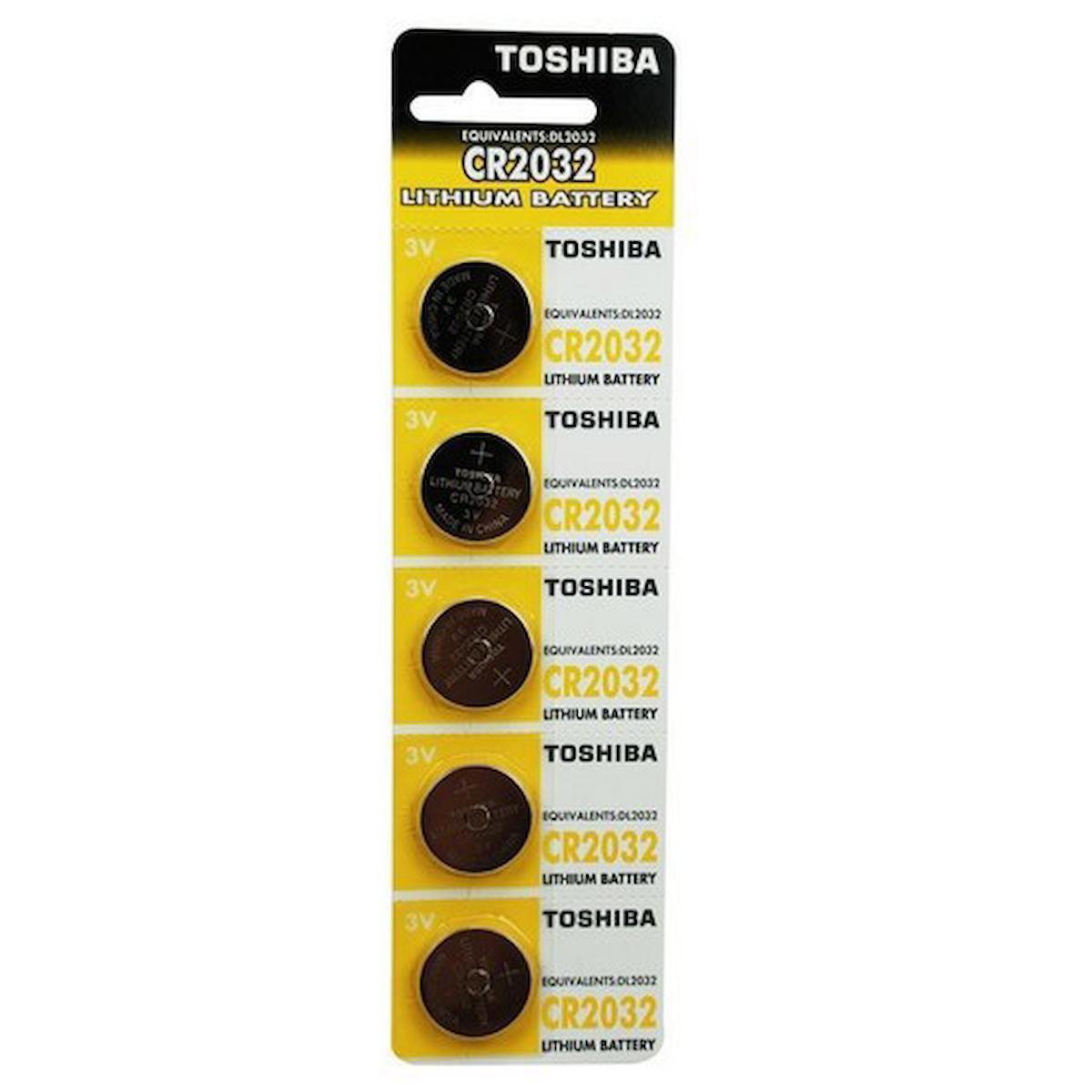 Toshiba CR2032 3 V Lityum Düğme Pil 5'li