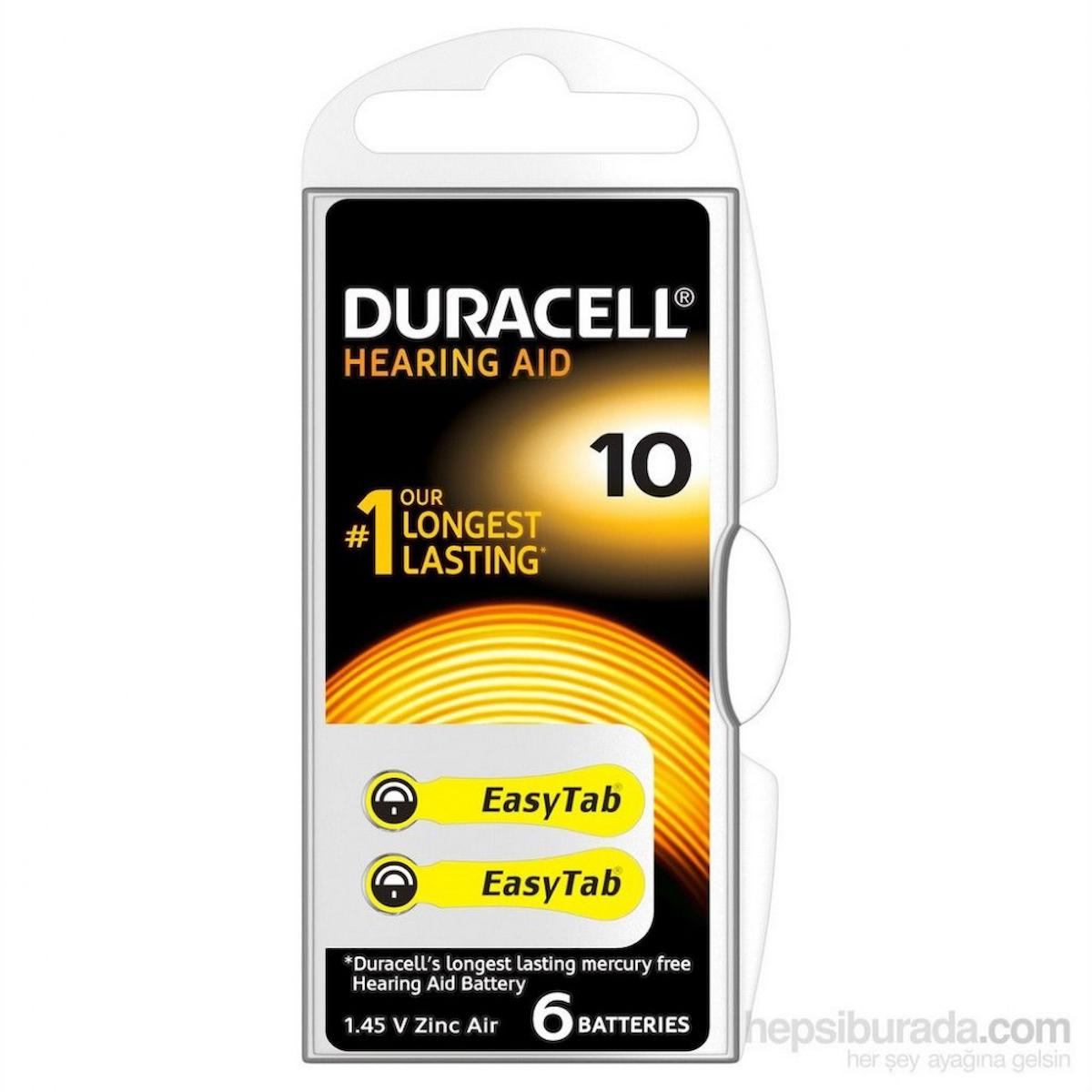 Duracell 10 1.45 V Çinko Düğme Pil 6'lı
