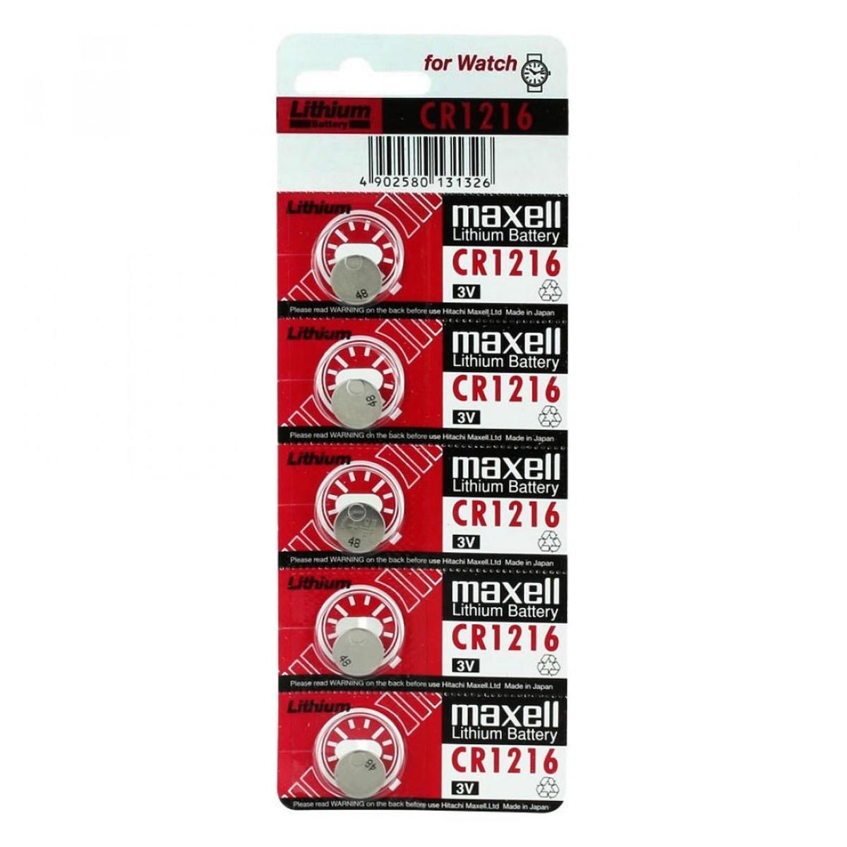 Maxell CR1216 3 V Lityum Düğme Pil 5'li
