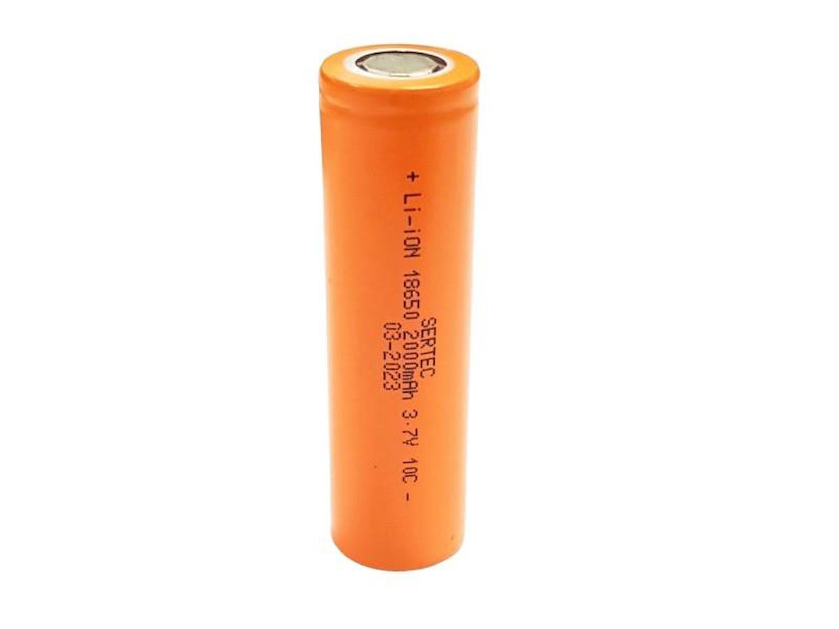 Sertec 18650 3.7 V 2000 mAh Li-ion Şarjlı Pil