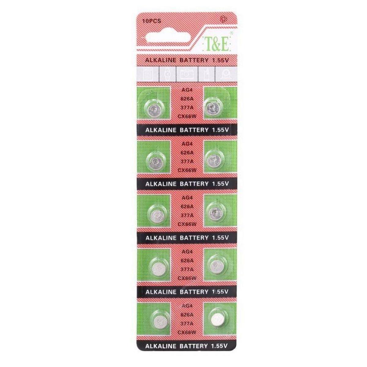 Hellove AG4626A 1.55 V Alkalin Düğme Pil 10'lu