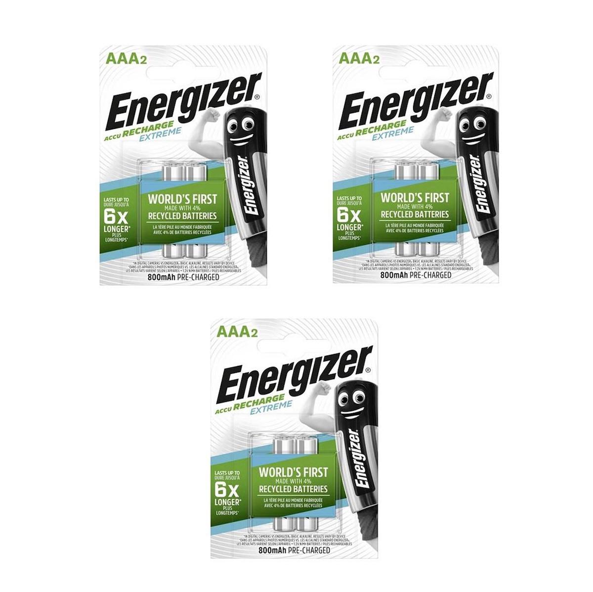 Energizer Extreme 1.2 V 800 mAh Alkalin AAA / İnce Kalem Şarjlı Pil 6'lı