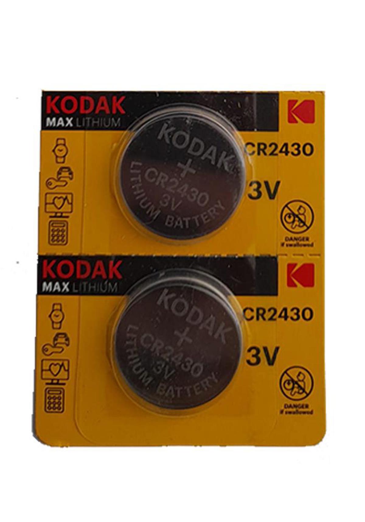 Kodak CR2430 3 V Lityum Düğme Pil 2'li