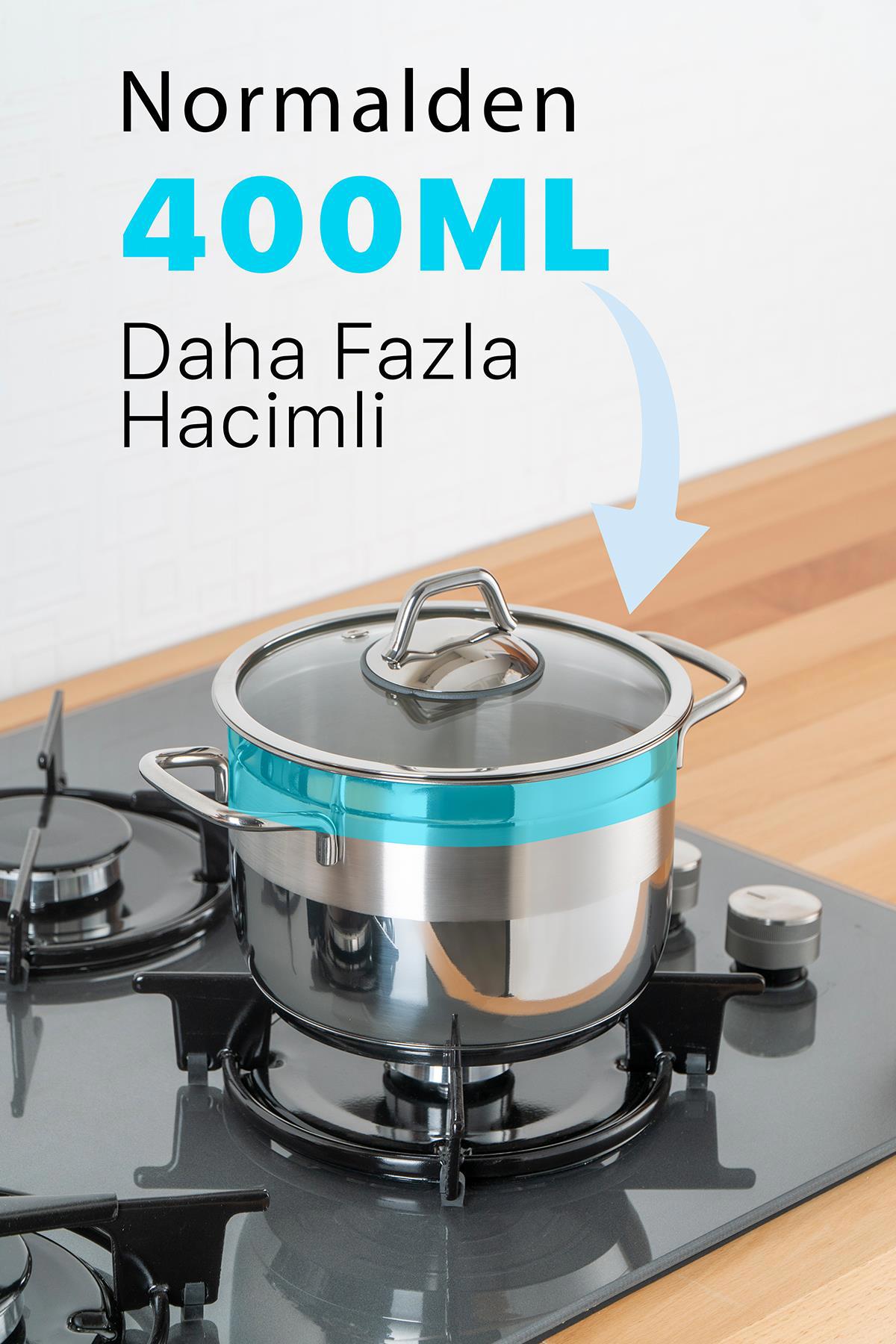 Acar Deep Plus 16 cm Paslanmaz Çelik Derin Tencere
