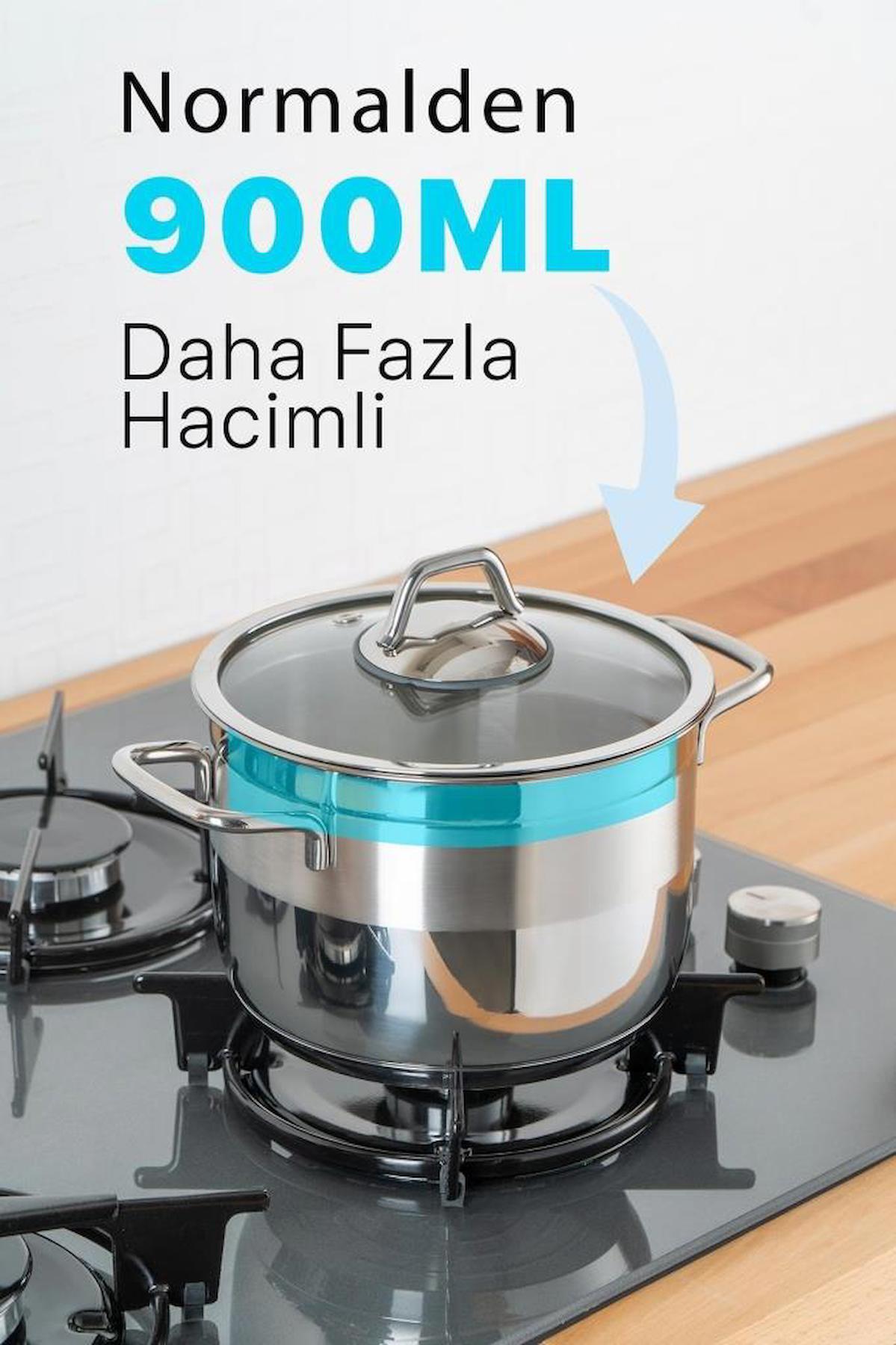 Acar Karat Xl 17162 Cam Kapaklı 20 cm Alüminyum Derin Tencere