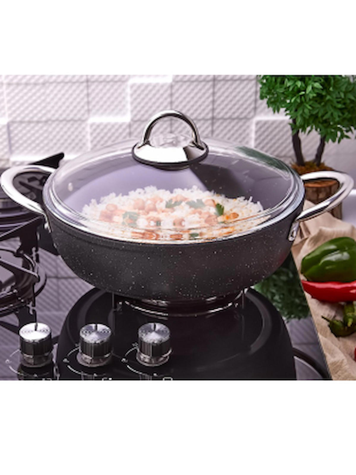 Bersachef Galaxy 26 cm Granit Basık Tencere
