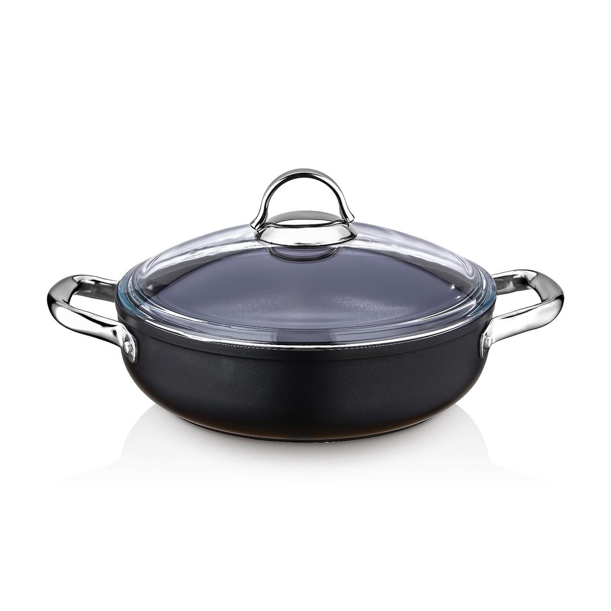 Saflon 28 cm Titanyum Kısa Tencere