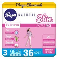 Sleepy Natural Slim Extra Organik İnce 36'lı Hijyenik Ped 1 Adet