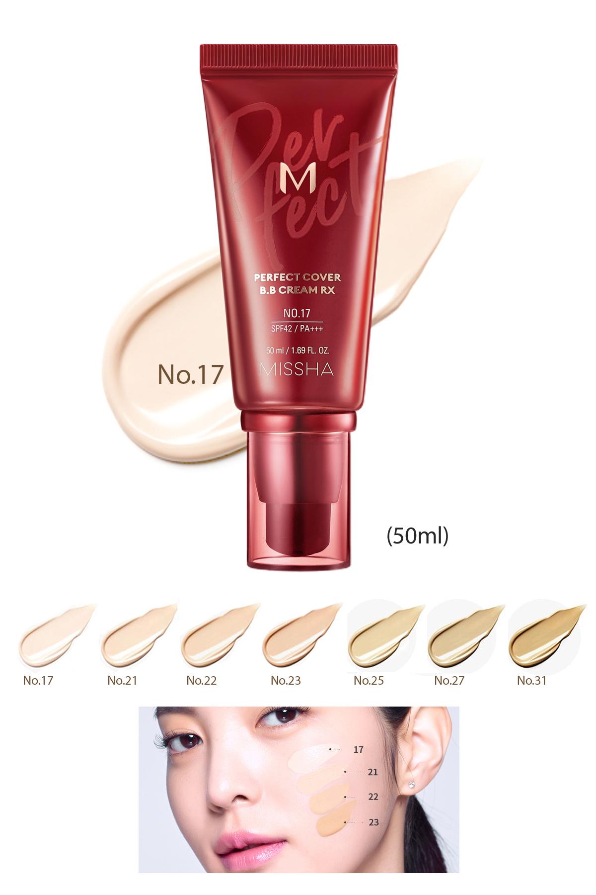 Missha M Perfect Cover No:17 Karma Ciltler İçin BB Krem Açık Ton