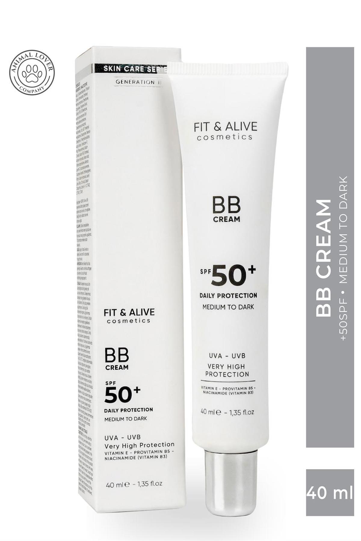 Fit & Alive Cosmetics Tüm Ciltler İçin BB Krem Koyu Ton