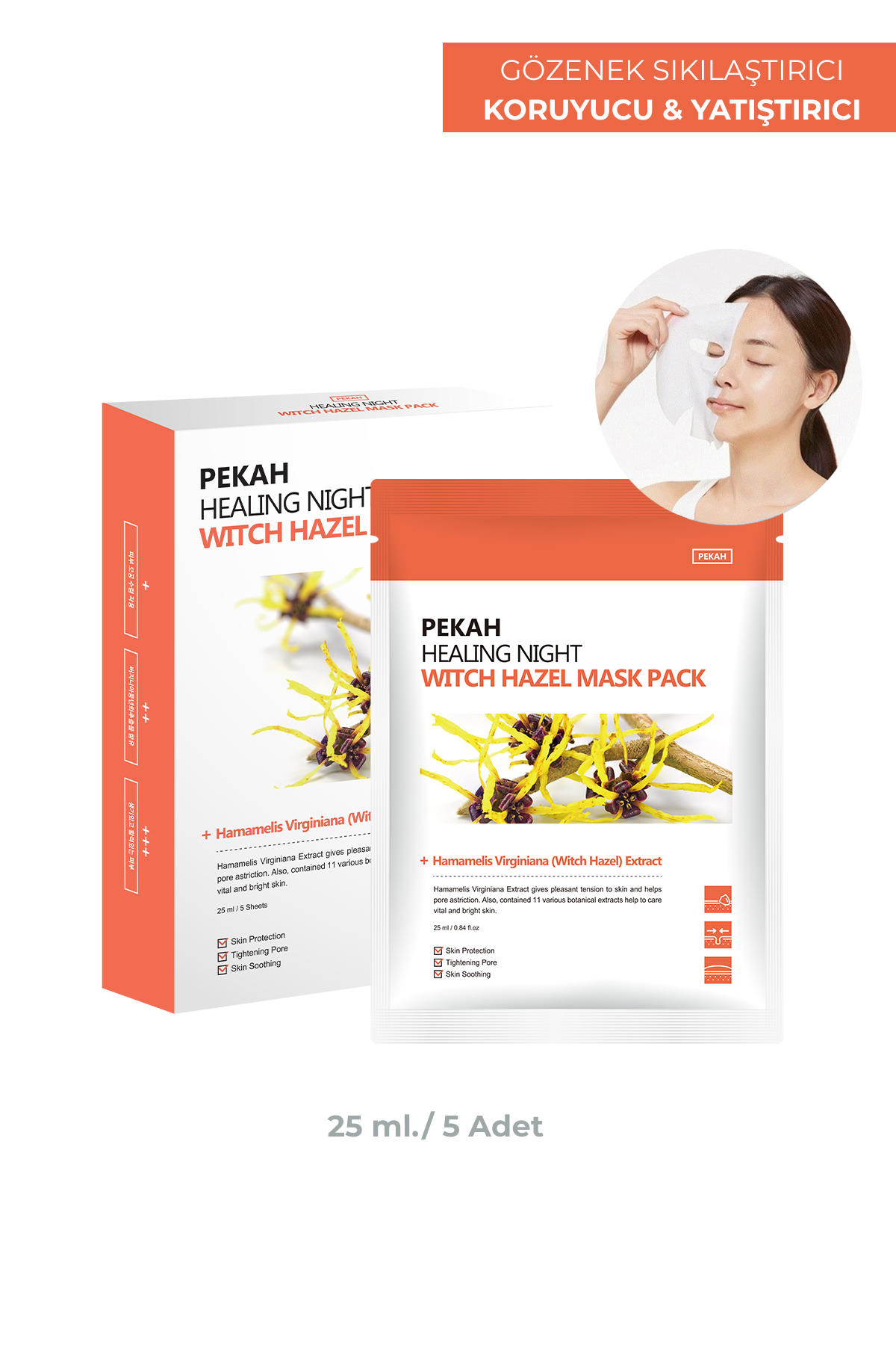 Pekah Healing Night Kağıt Yüz Maskesi 5x1 Adet