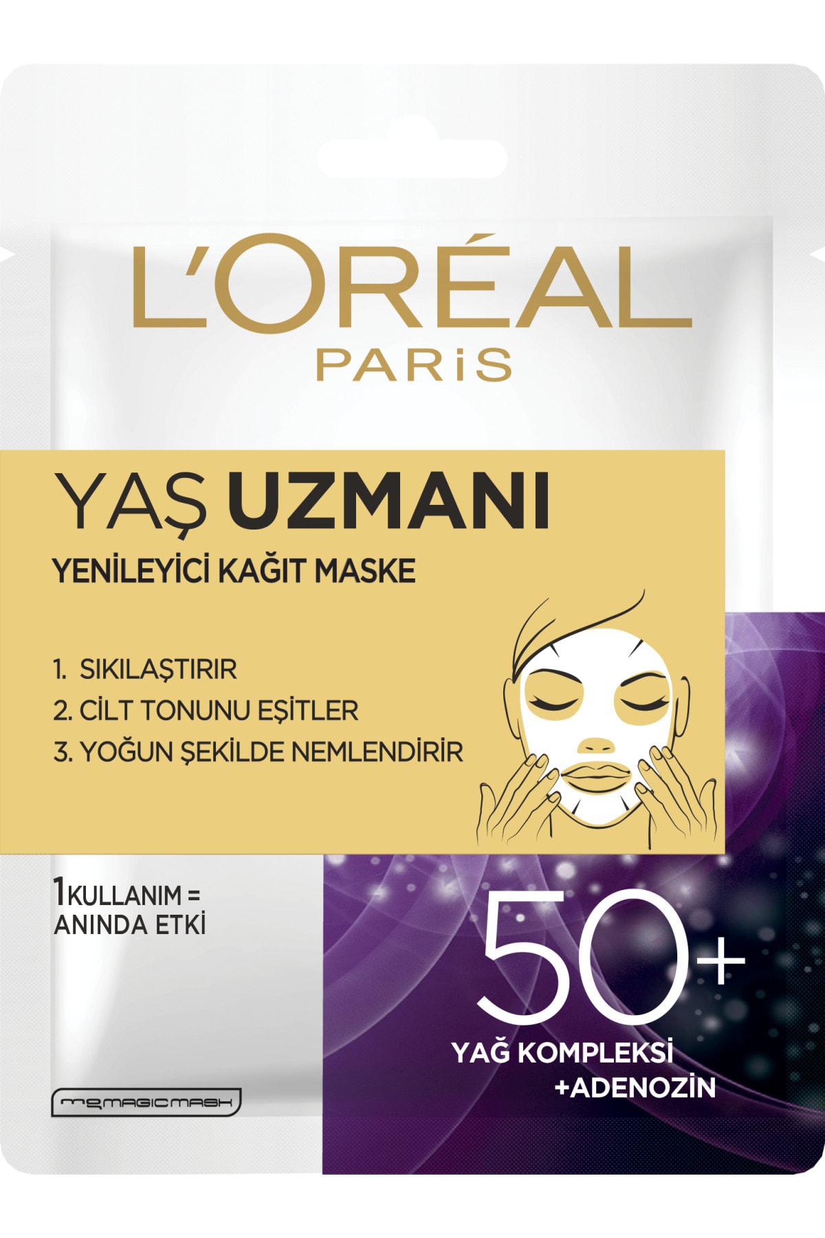 L'Oréal Paris Yaş Uzmanı Nemlendirici Kağıt Yüz Maskesi 30 gr