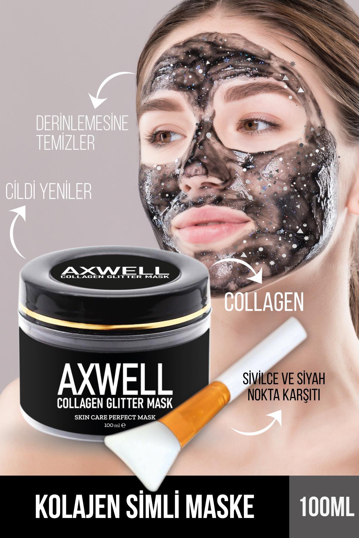 Axwell Collagen Glitter Krem Yüz Maskesi 100 ml