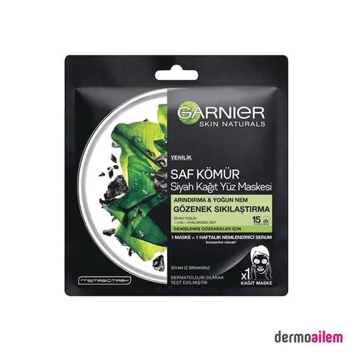 Garnier Saf Kömür Kağıt Yüz Maskesi 1 Adet
