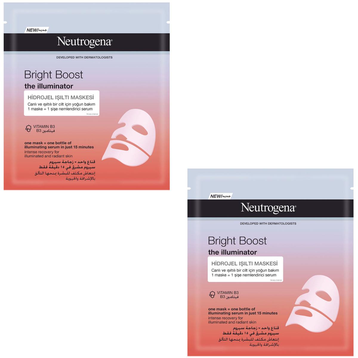 Neutrogena Bright Boost Jel Yüz Maskesi 2x30 ml