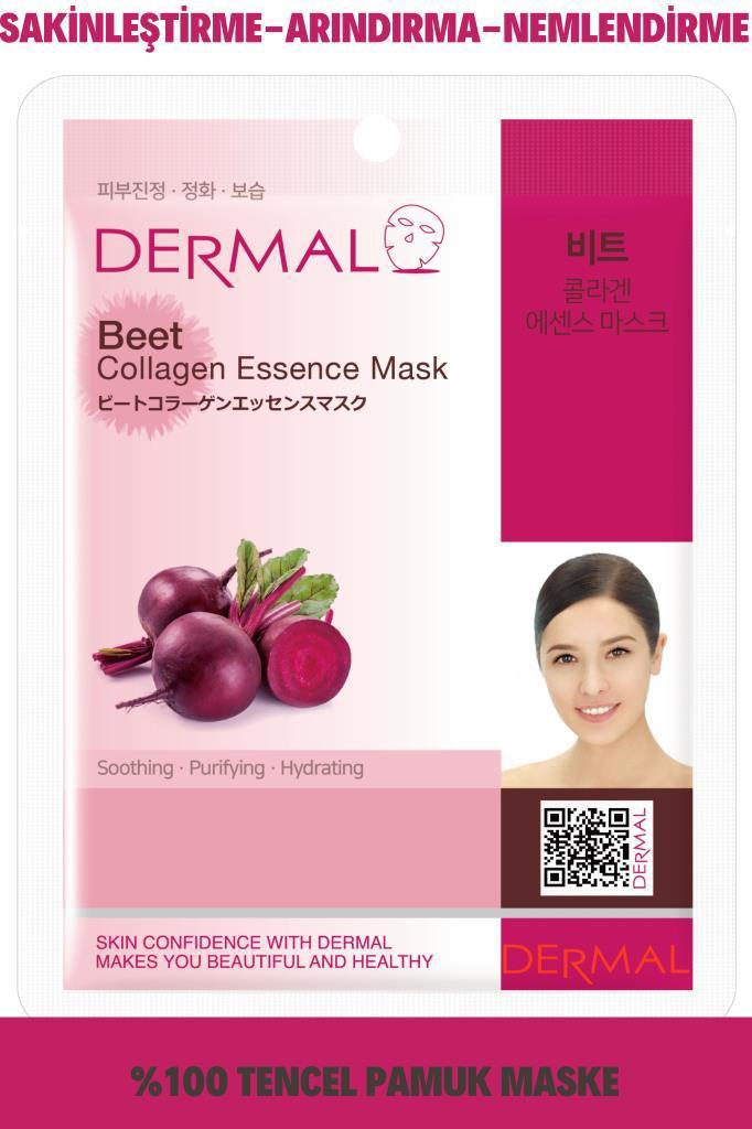 Dermal Collagen Essence Pancar Özlü Nemlendirici Kağıt Yüz Maskesi 23 gr