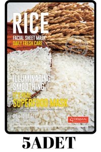 Dermal It's Real Superfood Kağıt Yüz Maskesi 5 Adet