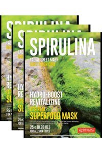 Dermal It's Real Superfood Spirulina Kağıt Yüz Maskesi 3x25 gr