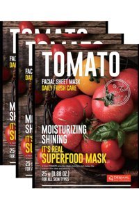 Dermal It's Real Superfood Domates Nemlendirici Kağıt Yüz Maskesi 3x25 gr