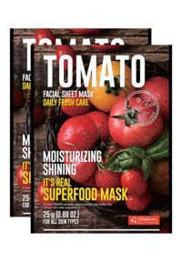 Dermal It's Real Superfood Domates Nemlendirici Kağıt Yüz Maskesi 2x25 gr