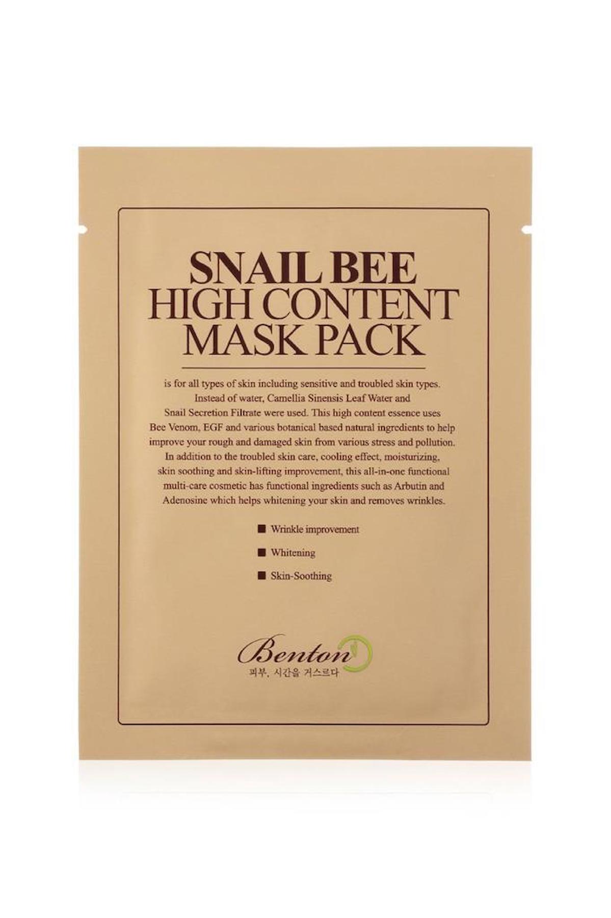 Benton Mask Pack Canlandırıcı Kağıt Yüz Maskesi 20 gr
