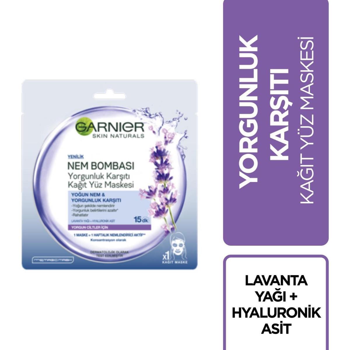 Garnier Nem Bombası Nemlendirici Kağıt Yüz Maskesi 28 gr