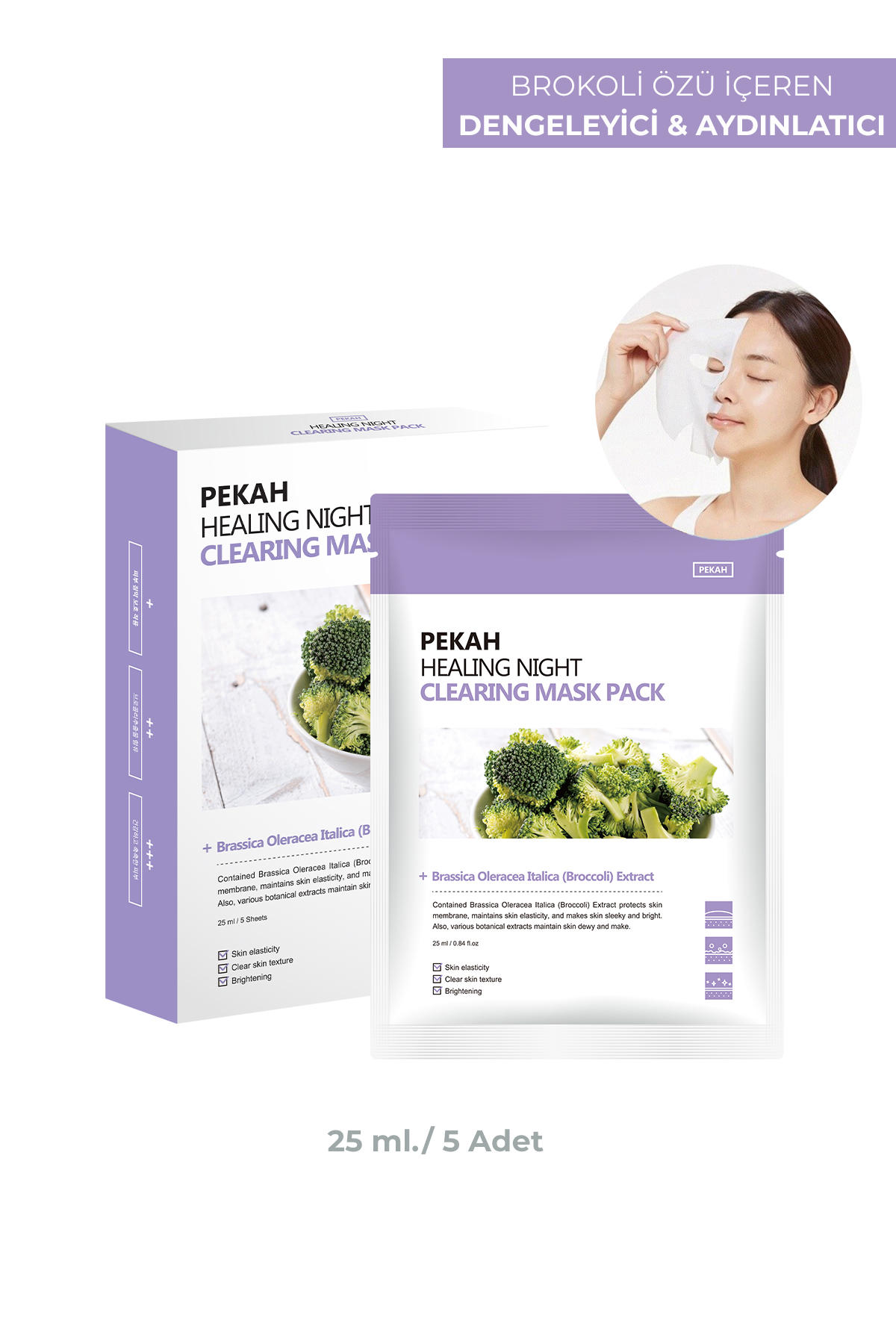 Pekah Healing Night Kağıt Yüz Maskesi 5x25 ml
