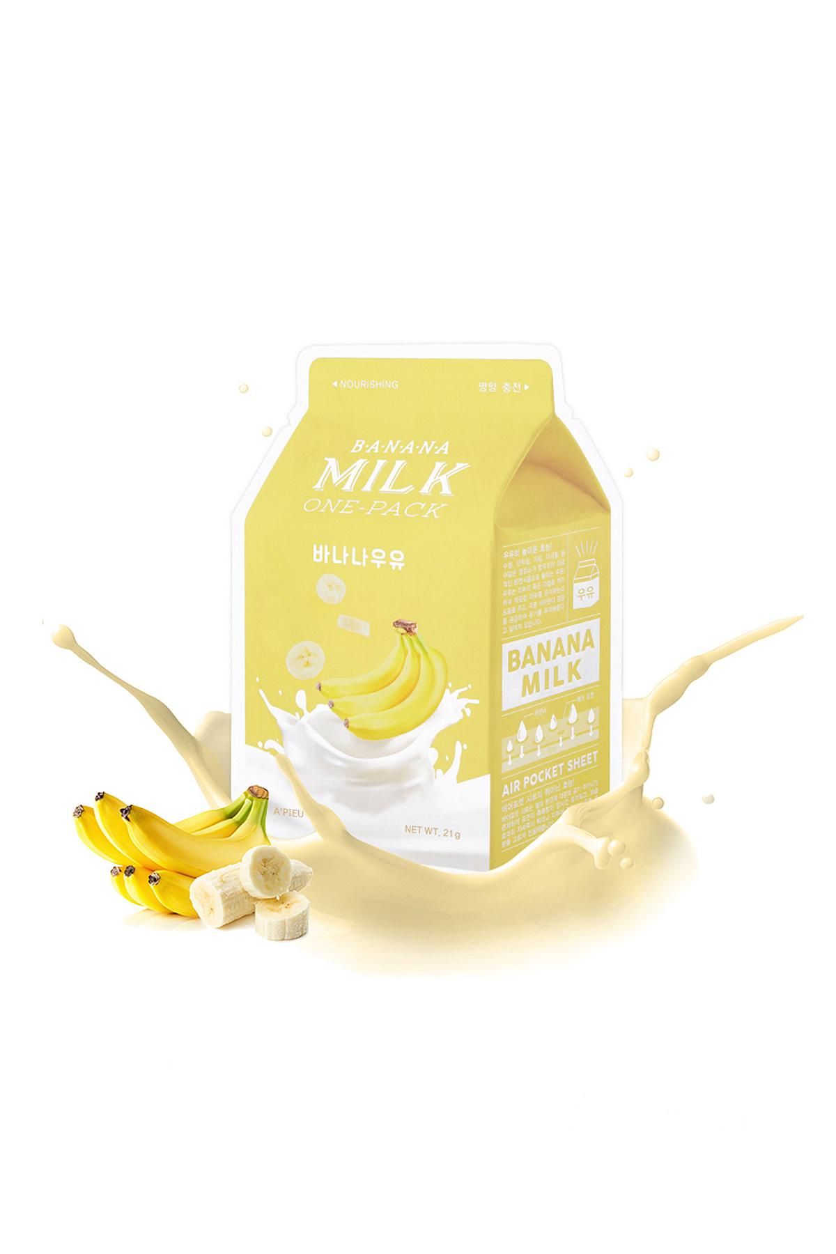 Apieu Milk One Pack Muz Kağıt Yüz Maskesi 21 gr