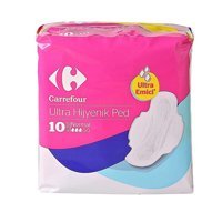 Carrefour Ultra İnce 10'lu Hijyenik Ped 1 Adet