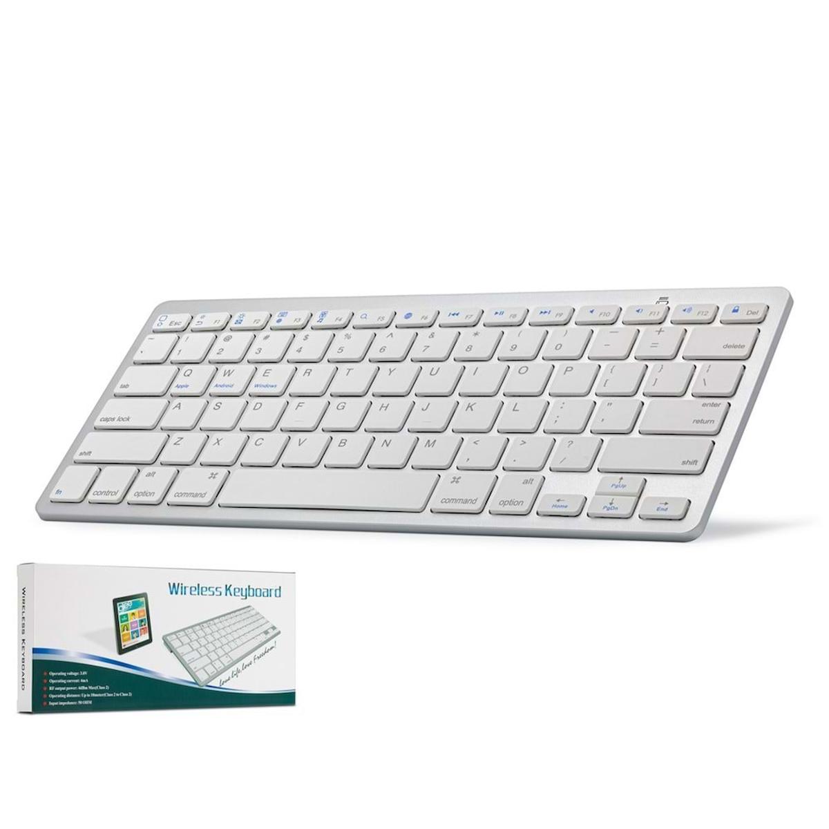 Hadron HN806B Türkçe Q 88 Tuşlu Blue Switch Kablosuz Beyaz Mekanik Klavye