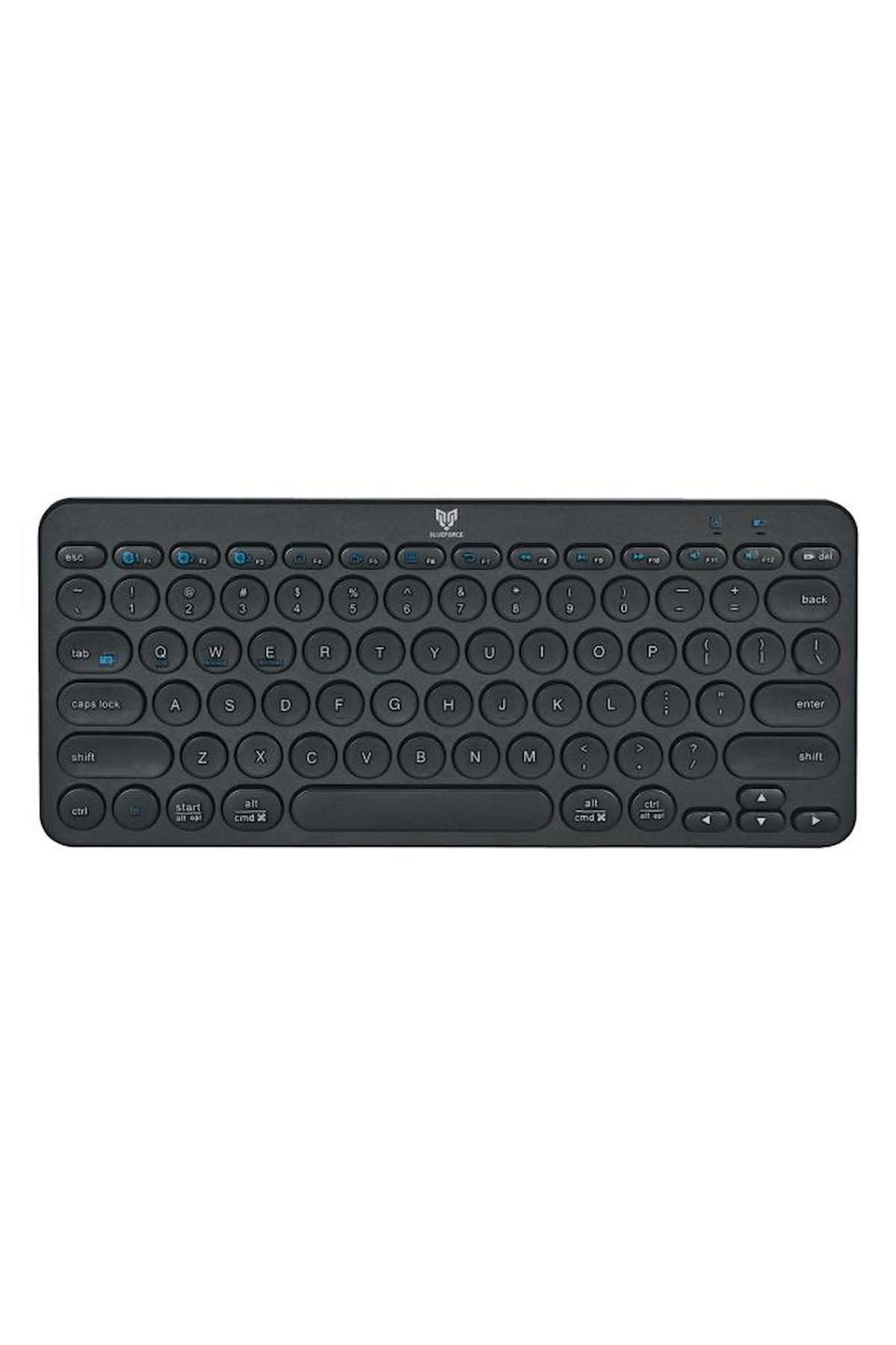 Blueforce BT-K95 Türkçe Q 88 Tuşlu Blue Switch Kablosuz Pembe Mekanik Klavye