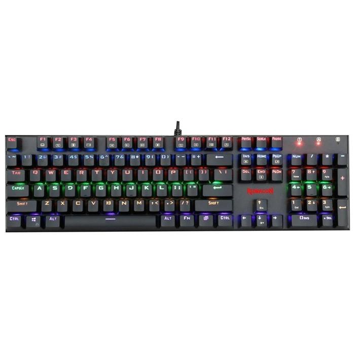 Redragon K565R-1 Türkçe RGB 104 Tuşlu Red Switch Kablolu Siyah Mekanik Klavye