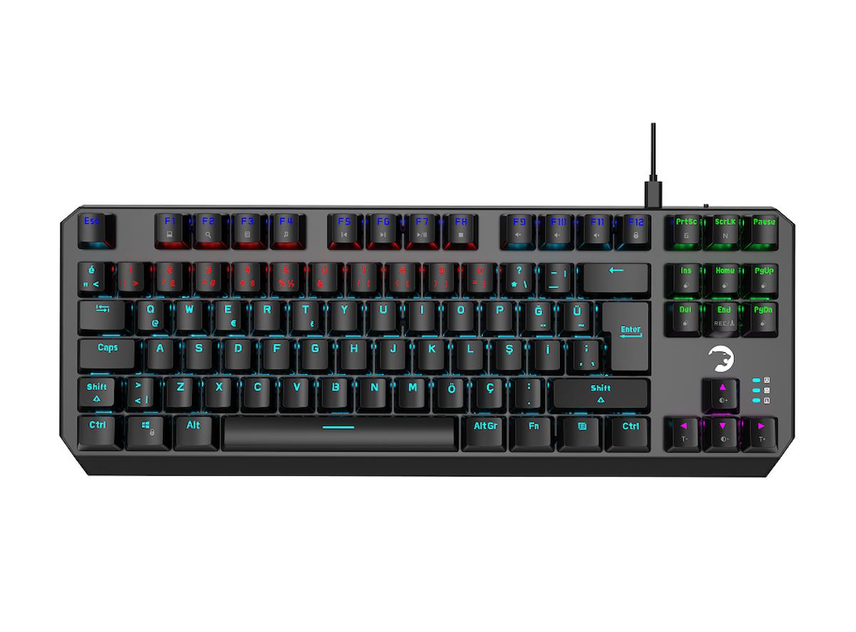 Gamepower Overlord Türkçe Q 105 Tuşlu Blue Switch Kablolu Siyah Mekanik Gaming Klavye