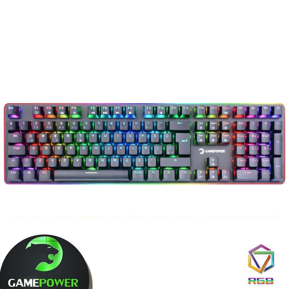 Gamepower Saber Türkçe RGB 104 Tuşlu Red Switch Kablolu Siyah Mekanik Klavye