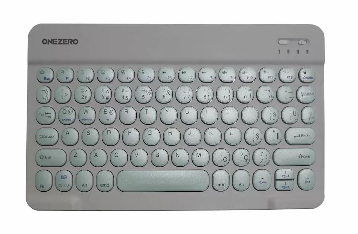 Onezero Türkçe 88 Tuşlu Blue Switch Kablosuz Turkuaz Mekanik Klavye