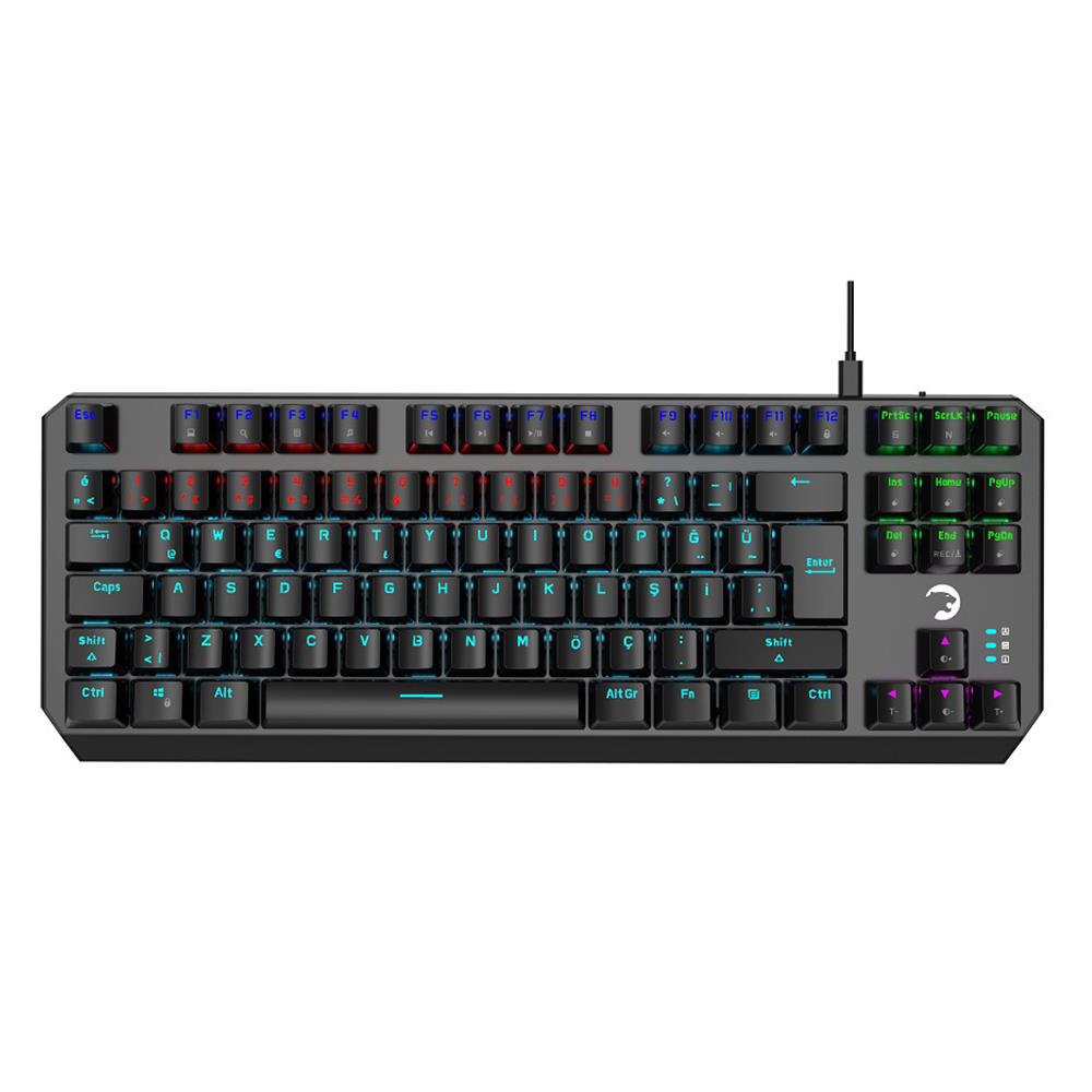 Gamepower Overlord Türkçe 88 Tuşlu Red Switch Kablolu Siyah Mekanik Gaming Klavye